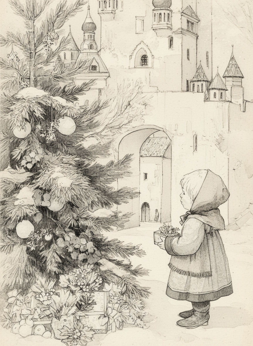 Christmas Scene Sketch