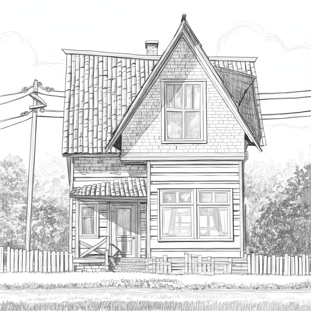 Farm House Sketch
